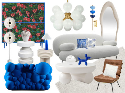 Товары недели: гостиная с кобальтовыми акцентами