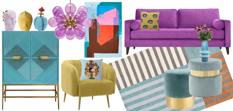 Товары недели: гостиная, в которой правит цвет