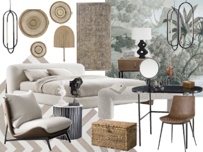 Товары недели: спальня под пальмовыми листьями