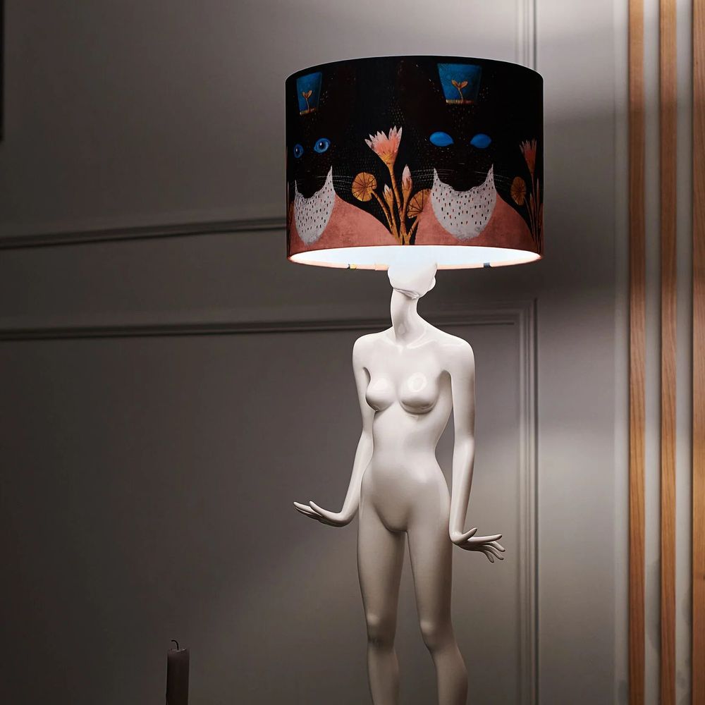 Настольная лампа с абажуром Cretto Mir