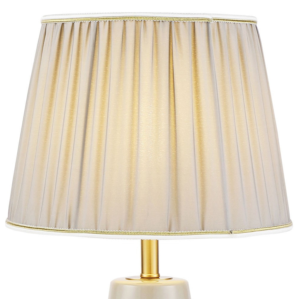 Настольная лампа с абажуром Femia Grey Gold Table Lamp