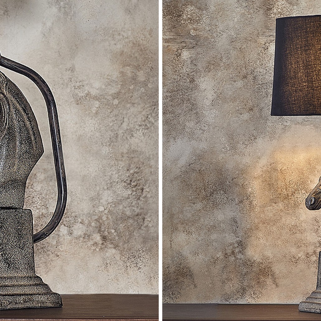 Настольная лампа с абажуром Lampshade Horse Sculpture