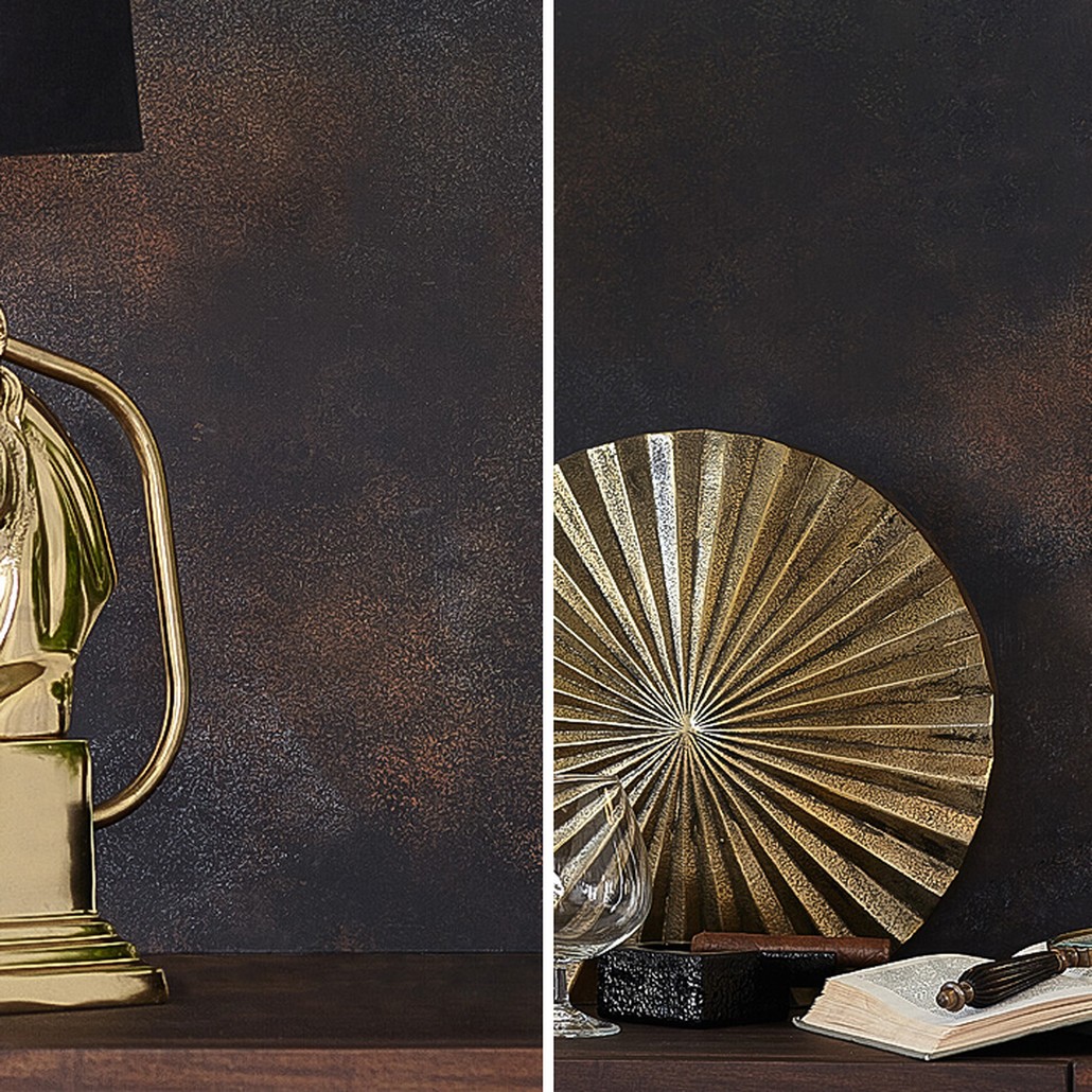 Настольная лампа с абажуром Lampshade Horse Sculpture Gold