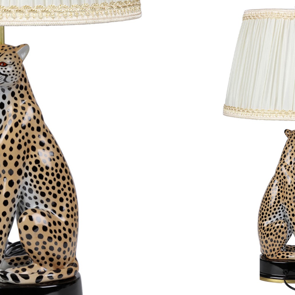 Настольная лампа с абажуром Leopard Table Lamp