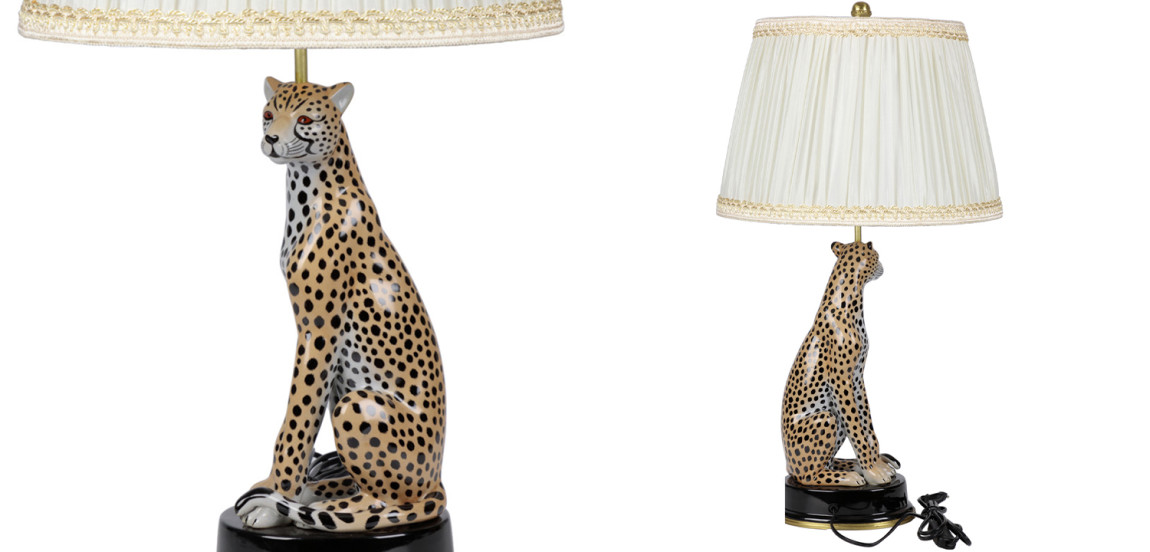Настольная лампа с абажуром Leopard Table Lamp
