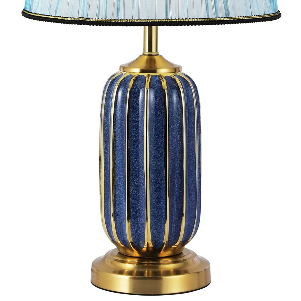 Настольная лампа с абажуром Terenzio Blue Table Lamp