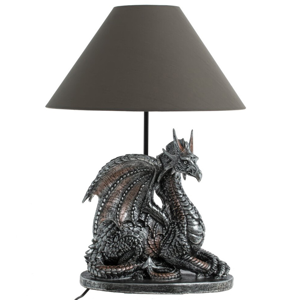Настольная лампа с абажуром Дракон Silver Dragon