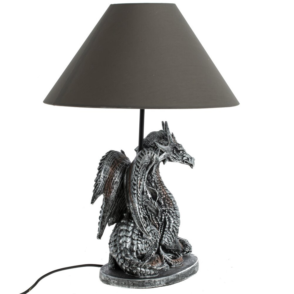 Настольная лампа с абажуром Дракон Silver Dragon