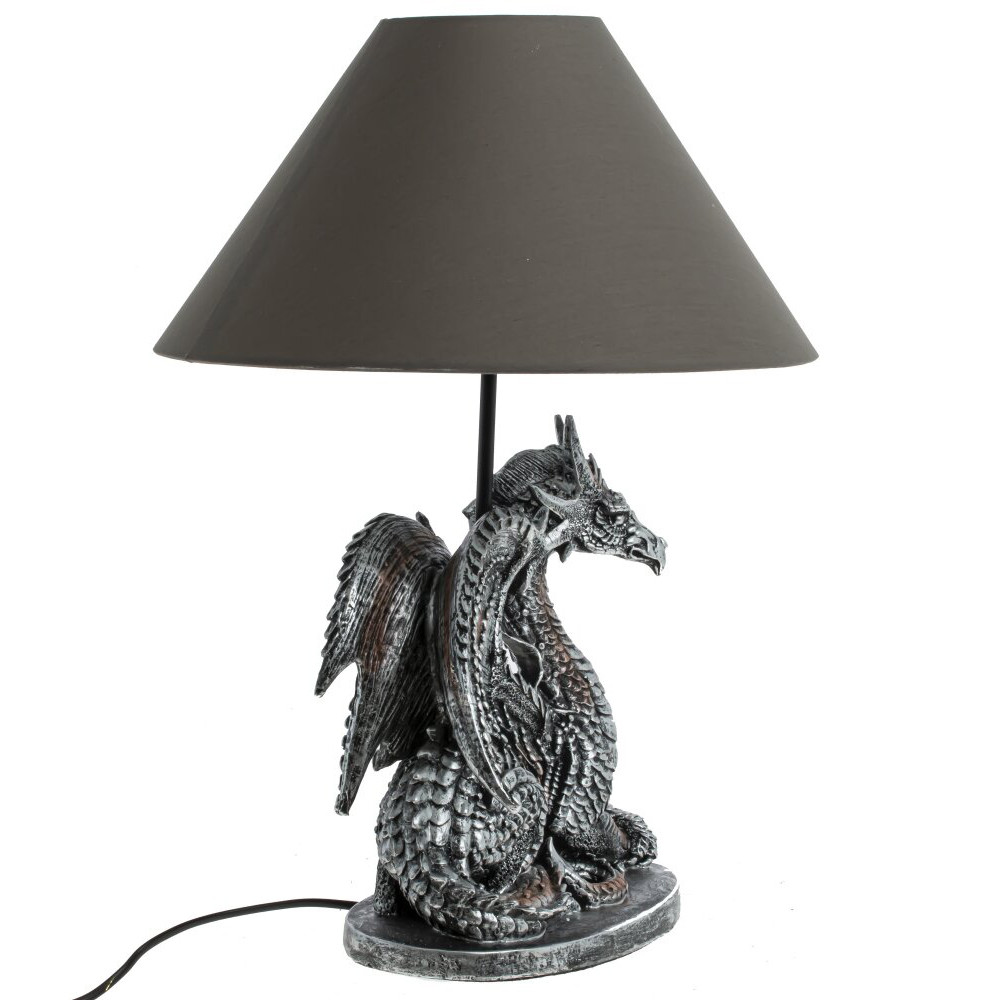 Настольная лампа с абажуром Дракон Silver Dragon