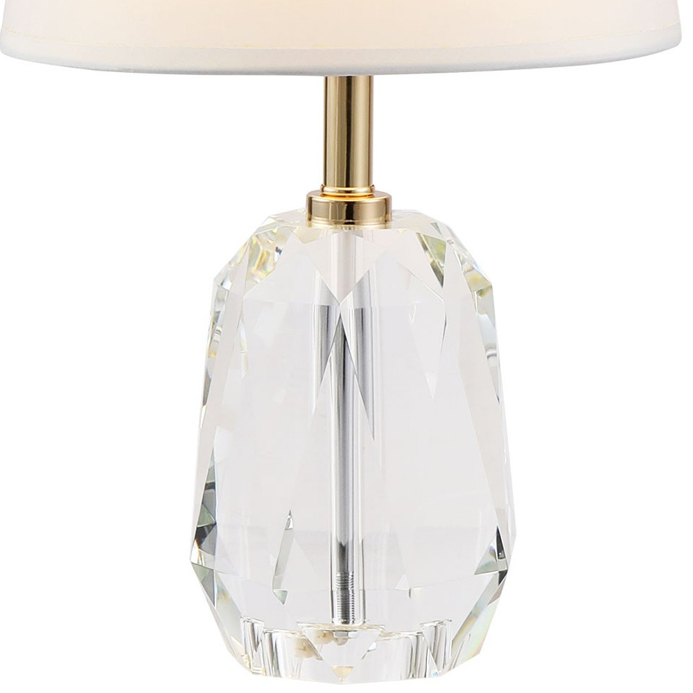 Настольная лампа с абажуром и основанием из хрусталя Manlio Crystal Lampshade Table Lamp