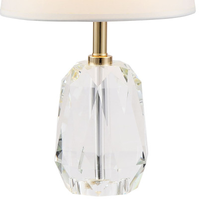 Настольная лампа с абажуром и основанием из хрусталя Manlio Crystal Lampshade Table Lamp