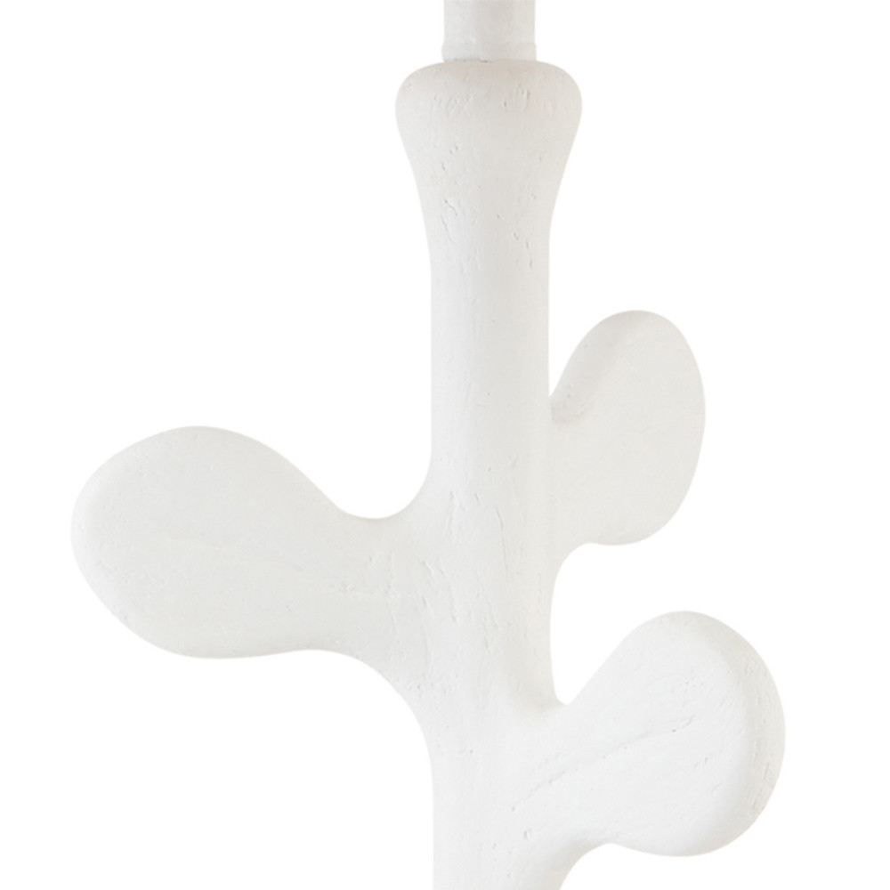 Настольная лампа с белым каркасом и тканевым абажуром Natural Stems