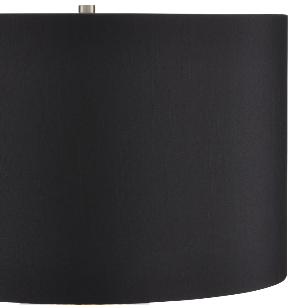 Настольная лампа с белым фактурным корпусом и черным абажуром Twisted