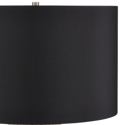 Настольная лампа с белым фактурным корпусом и черным абажуром Twisted