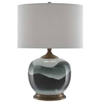 Настольная лампа с волнистым принтом Green Wavy Lamp