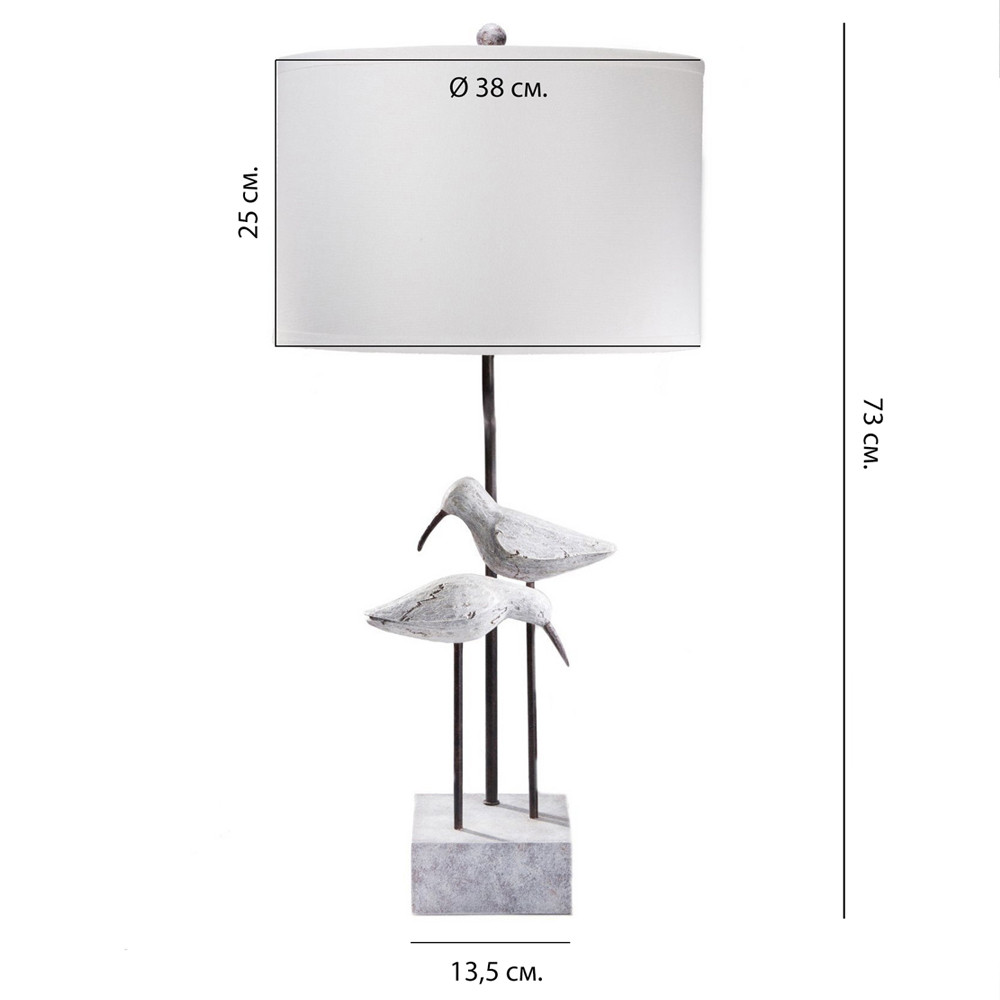 Настольная лампа с декором в виде птиц Coastal