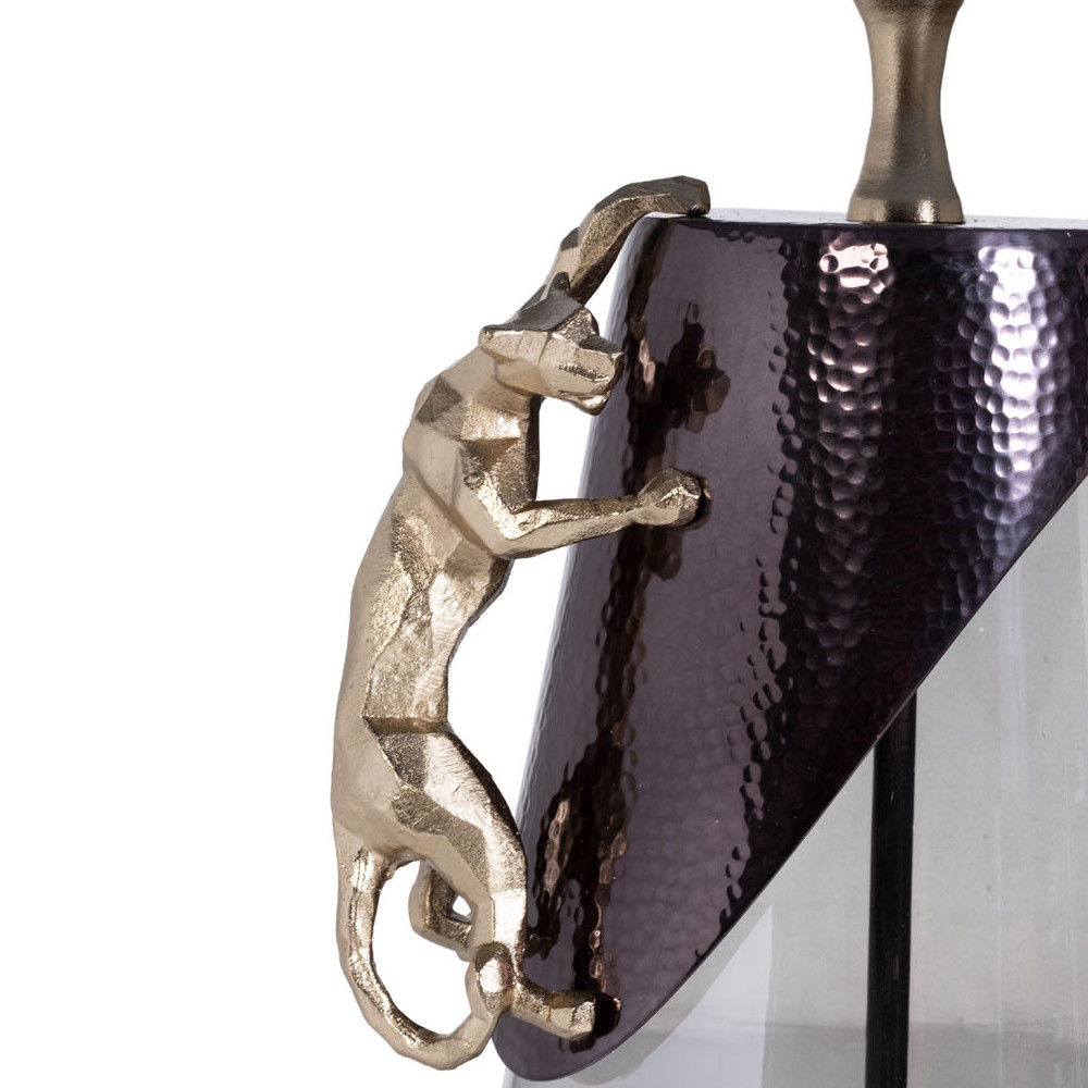 Настольная лампа с декором в виде ягуара Golden Jaguar