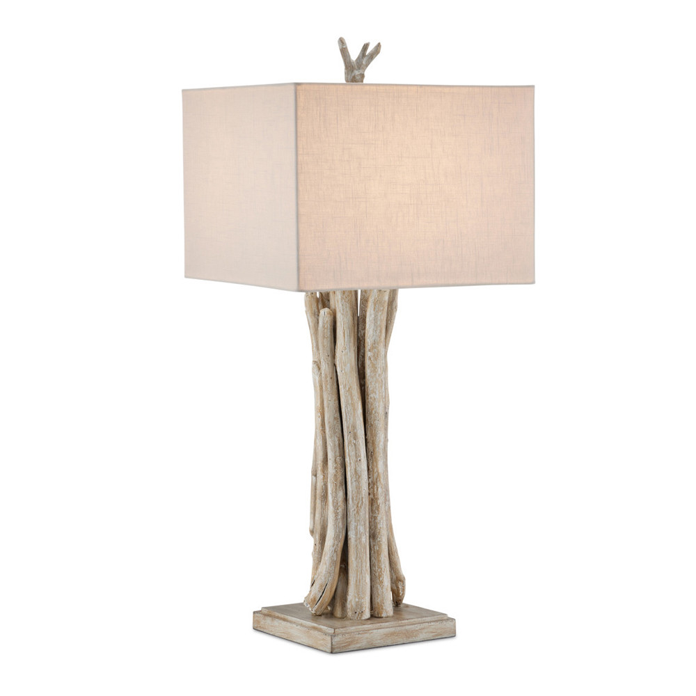 Настольная лампа с каркасом в виде веток деревьев с абажуром из ткани Natural Driftwood