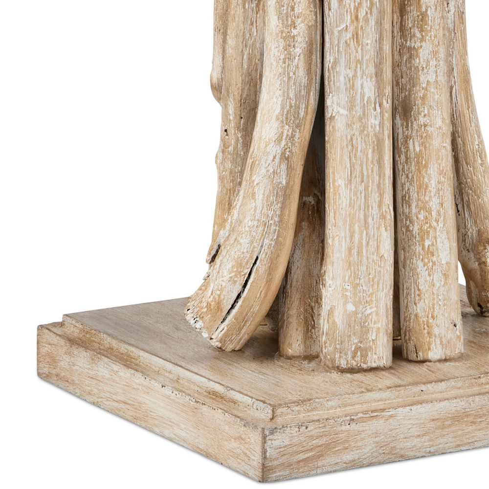 Настольная лампа с каркасом в виде веток деревьев с абажуром из ткани Natural Driftwood