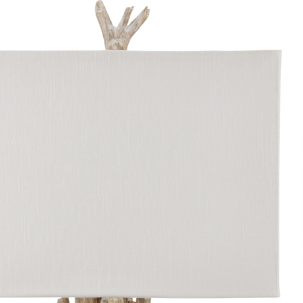 Настольная лампа с каркасом в виде веток деревьев с абажуром из ткани Natural Driftwood