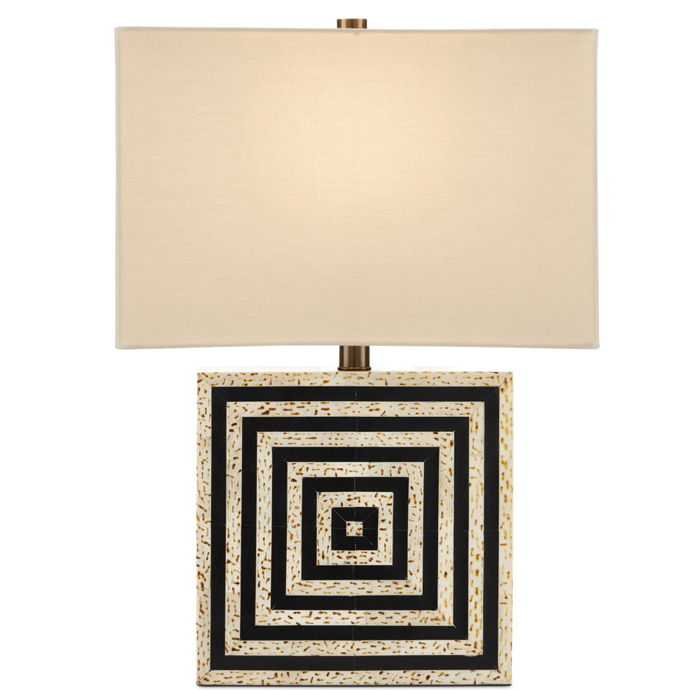 Настольная лампа с квадратным основанием и прямоугольным абажуром Neat Lines