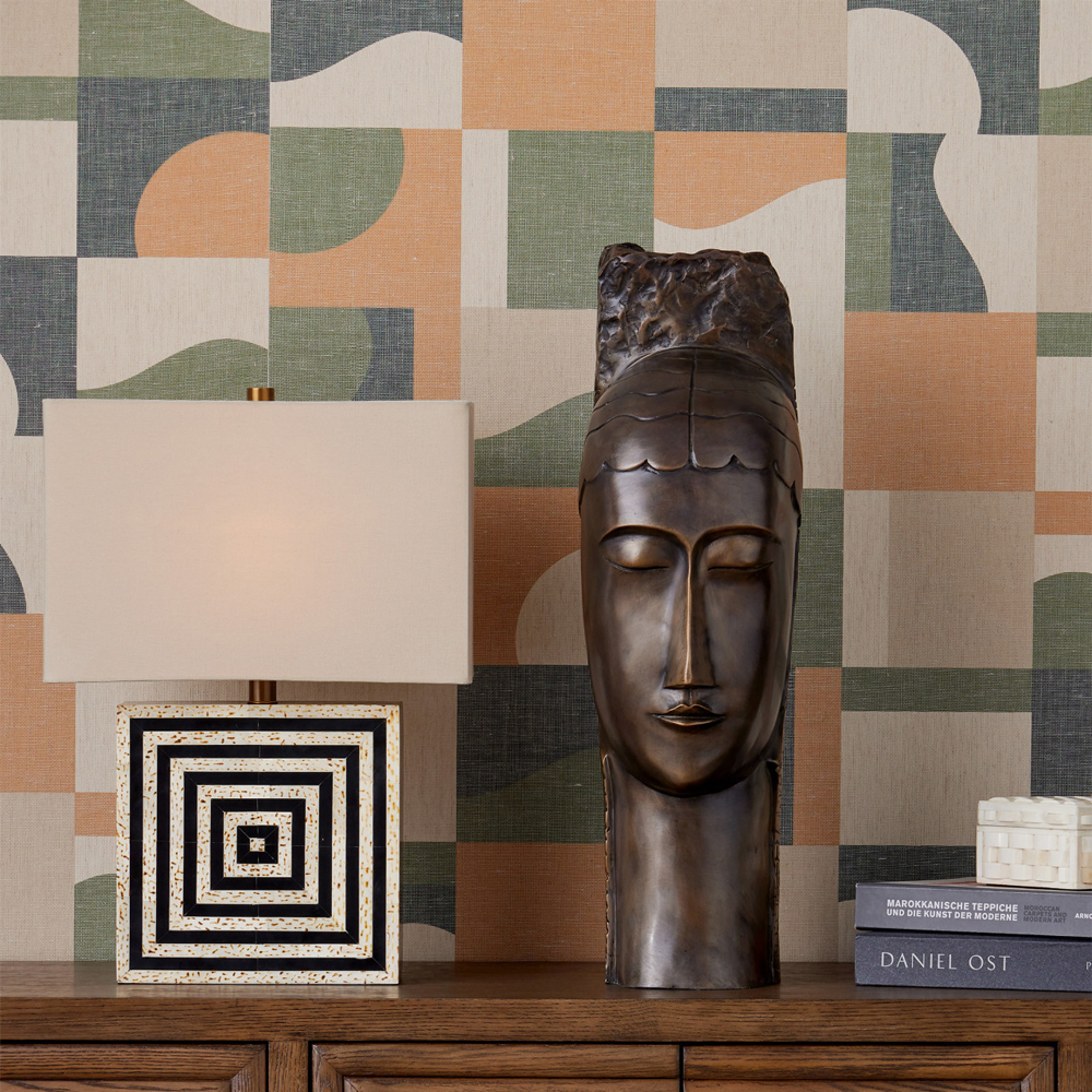 Настольная лампа с квадратным основанием и прямоугольным абажуром Neat Lines