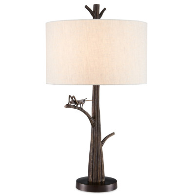 Настольная лампа с корпусом в виде ствола дерева с насекомым Twiglly