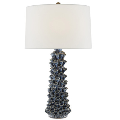 Настольная лампа с корпусом из цветков колокольчика Cascade of Blue Flowers
