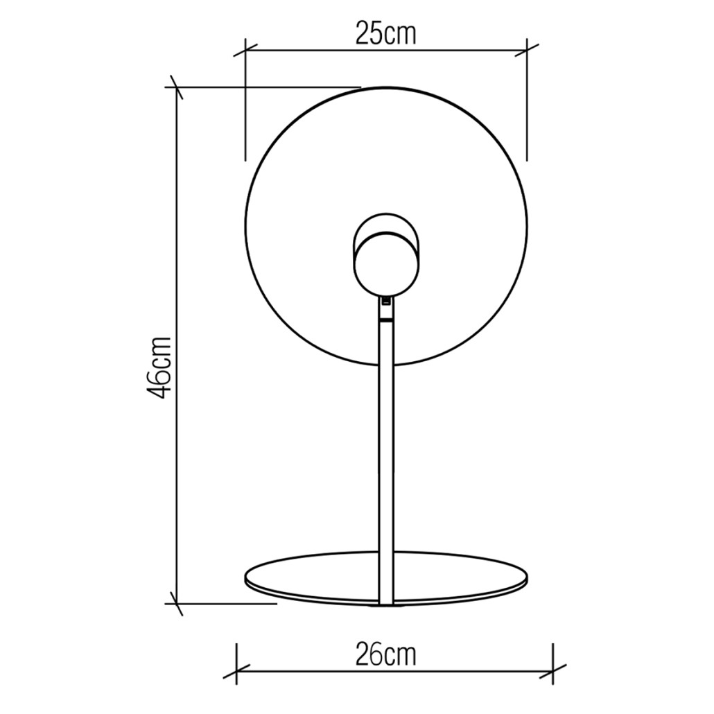 Настольная лампа с круглым деревянным отражателем и черным цилиндрическим плафоном Accord Lighting