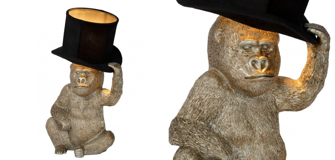 Настольная лампа с Обезьяной Funny Gorilla with a hat