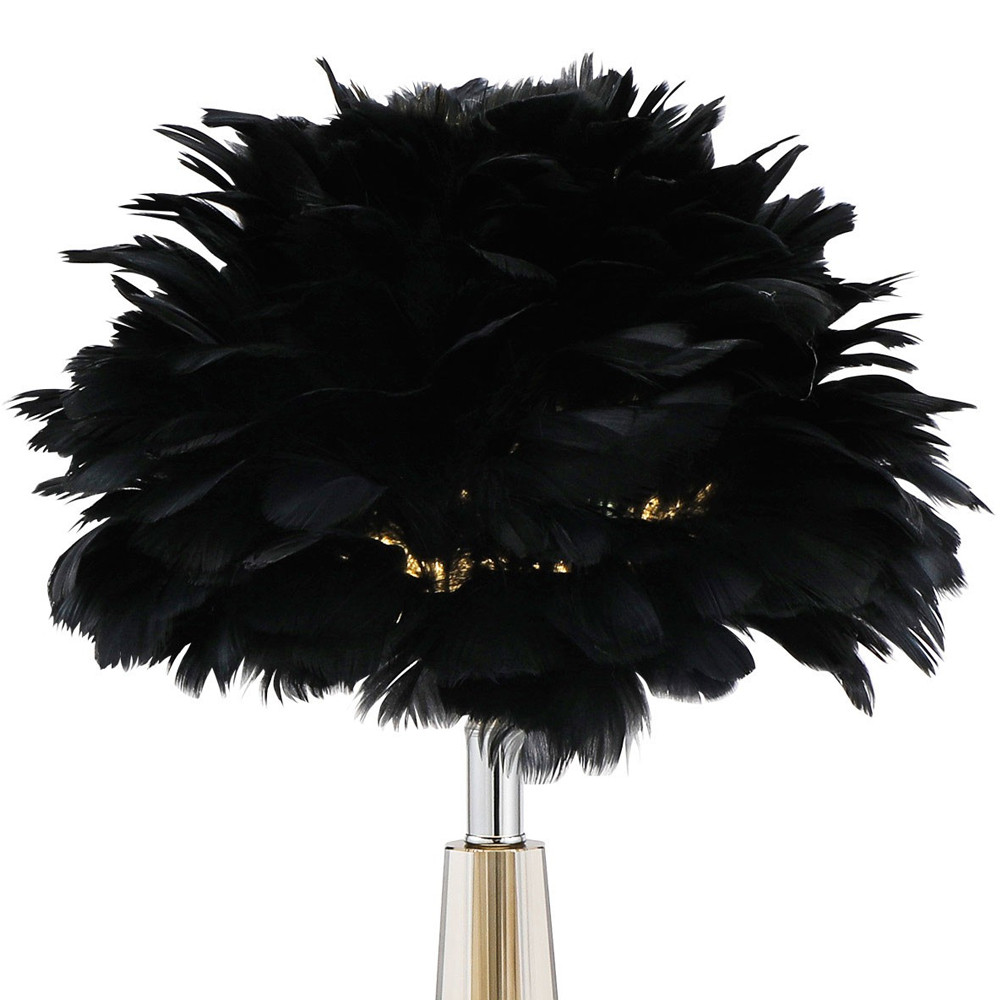 Настольная лампа с перьями Plumage Black Table Lamp
