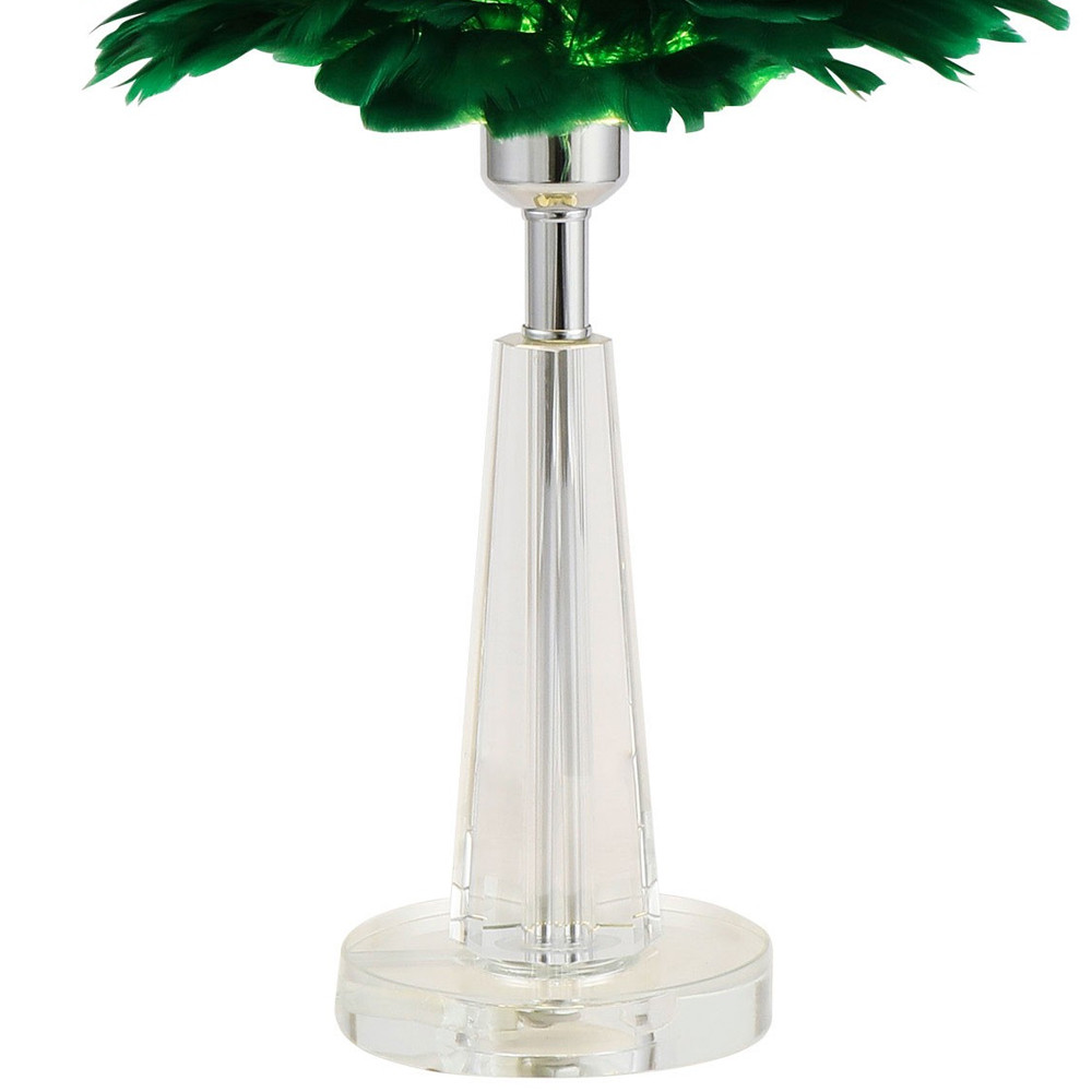 Настольная лампа с перьями Plumage Green Table Lamp