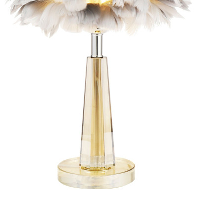 Настольная лампа с перьями Plumage Grey Table Lamp
