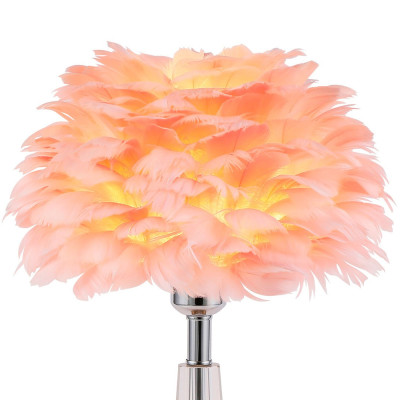 Настольная лампа с перьями Plumage Pink Table Lamp
