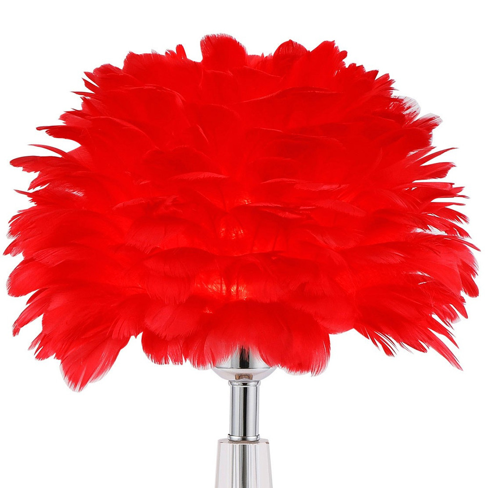 Настольная лампа с перьями Plumage Red Table Lamp