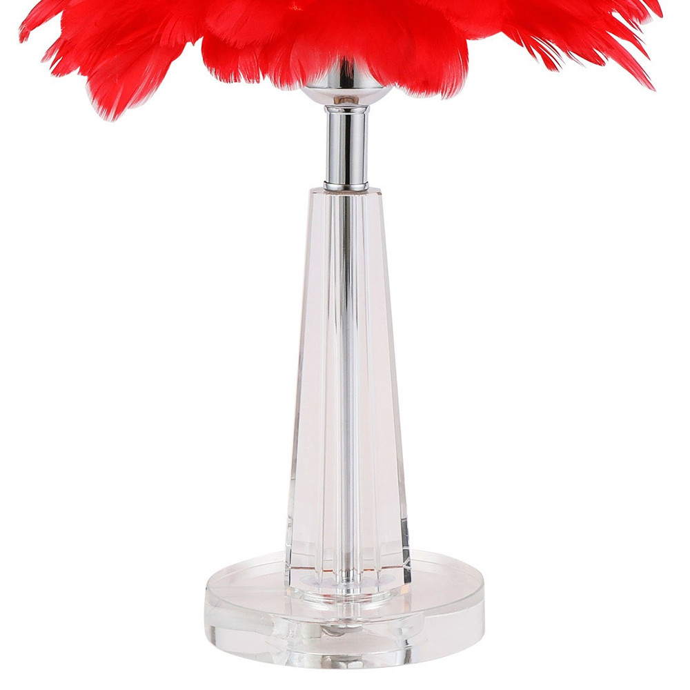 Настольная лампа с перьями Plumage Red Table Lamp