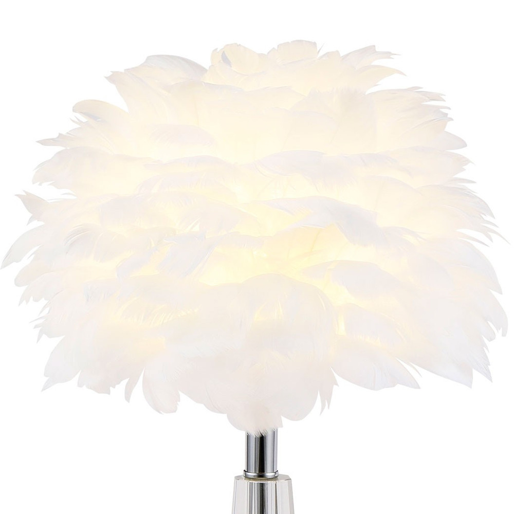 Настольная лампа с перьями Plumage White Table Lamp