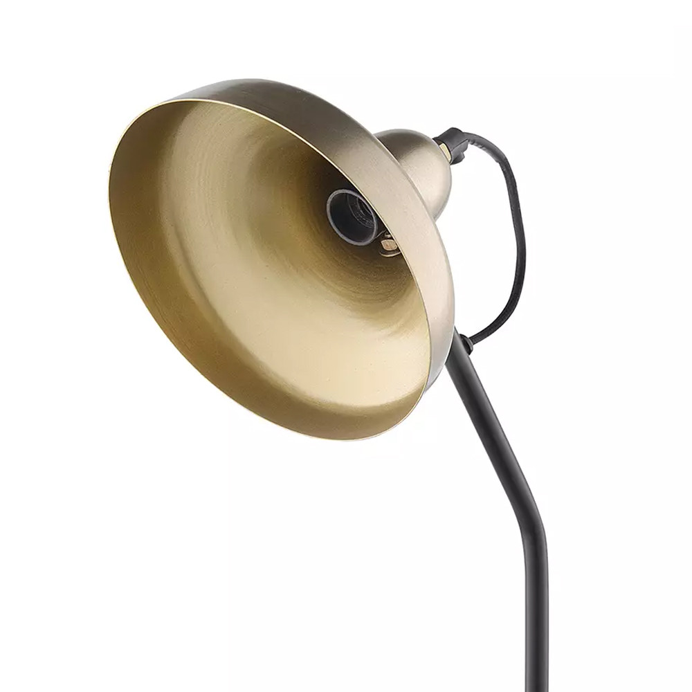Настольная лампа с плафоном в форме купола в сочетании черного и золотистого цвета Minimalist Execution