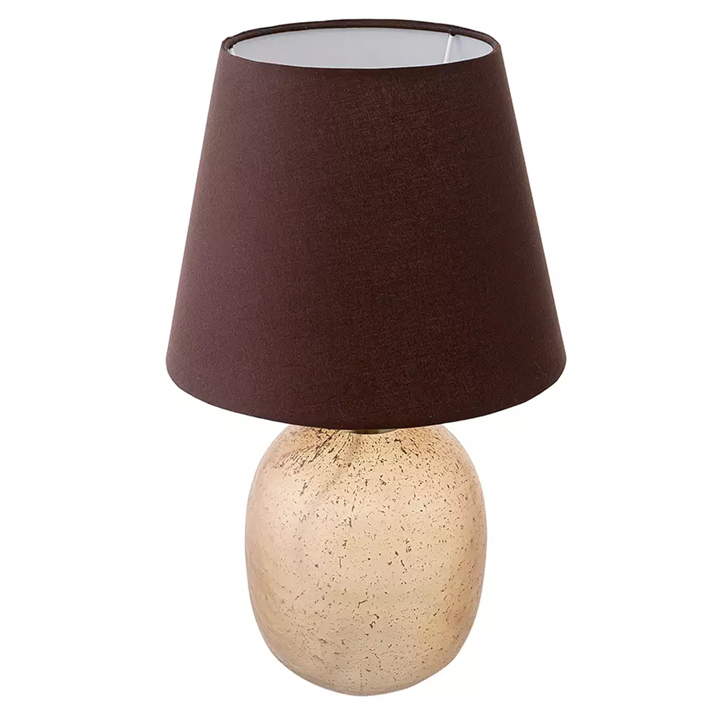 Настольная лампа с тканевым абажуром на овальном основании Lampshade on Oval Base