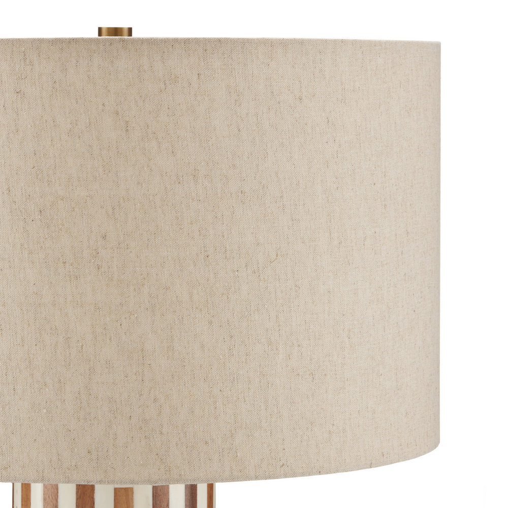 Настольная лампа с узором вдоль колоннообразного основания Brick Surface