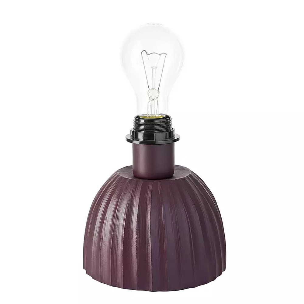 Настольная лампа с фактурным основанием и бежевым тканевым абажуром Modern Textured Table Lamp