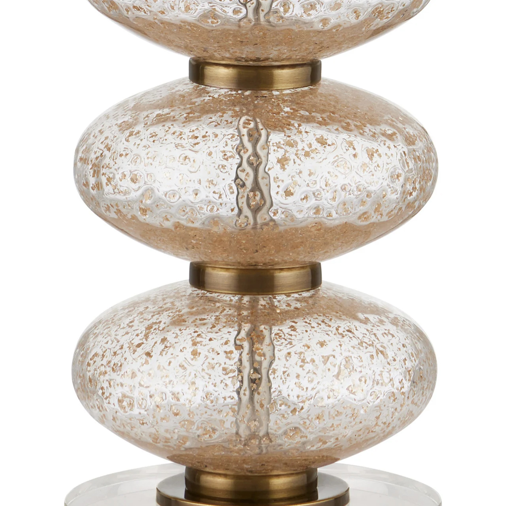 Настольная лампа с фактурным стеклянным корпусом Glamorous Pommel