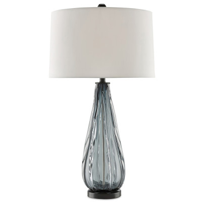 Настольная лампа с фактурным стеклянным основанием Glass Vertical