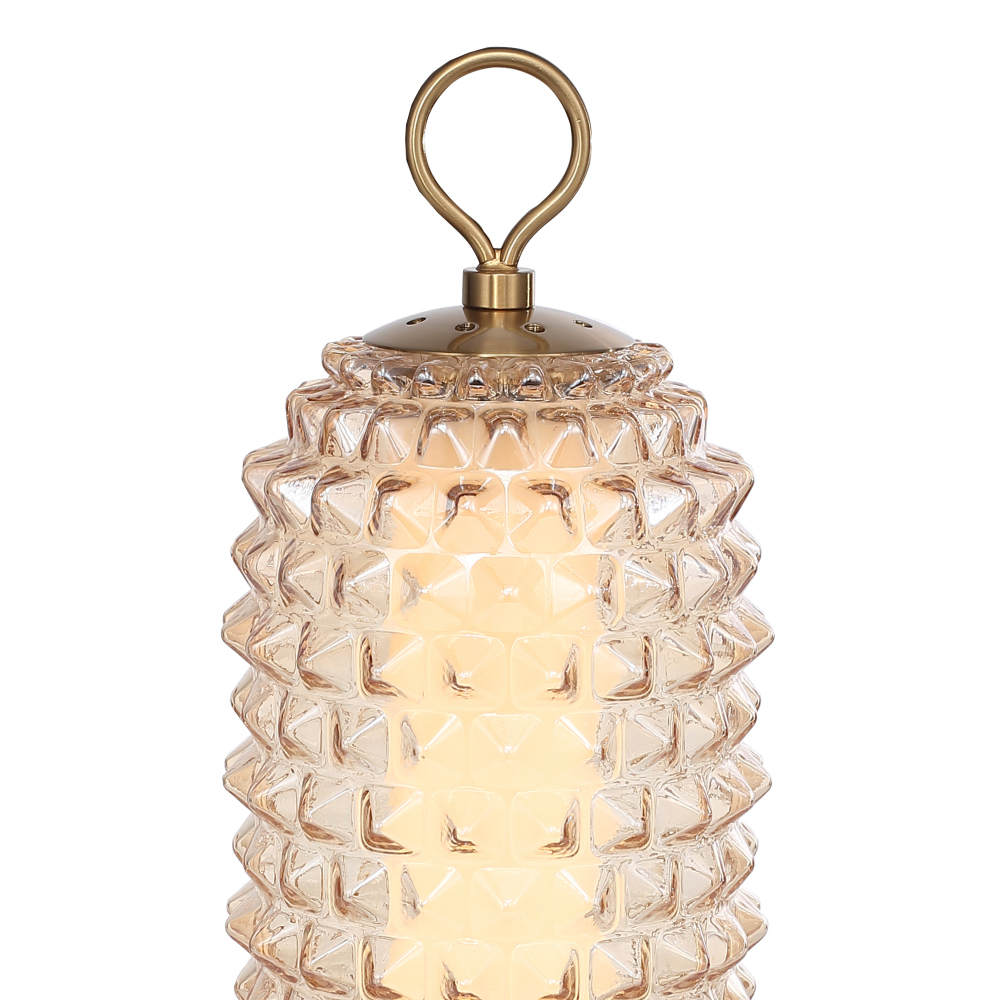 Настольная лампа с факутрным стеклянным плафоном Sonora