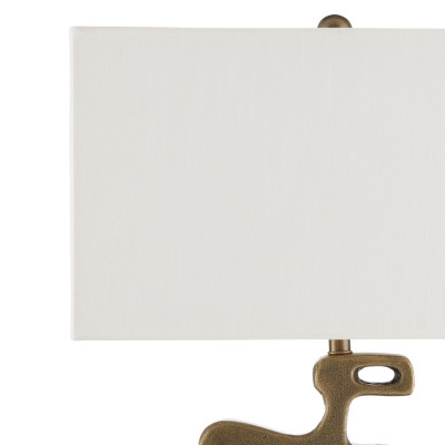 Настольная лампа с фигурным каркасом и прямоугольным тканевым абажуром Brutalist Profile