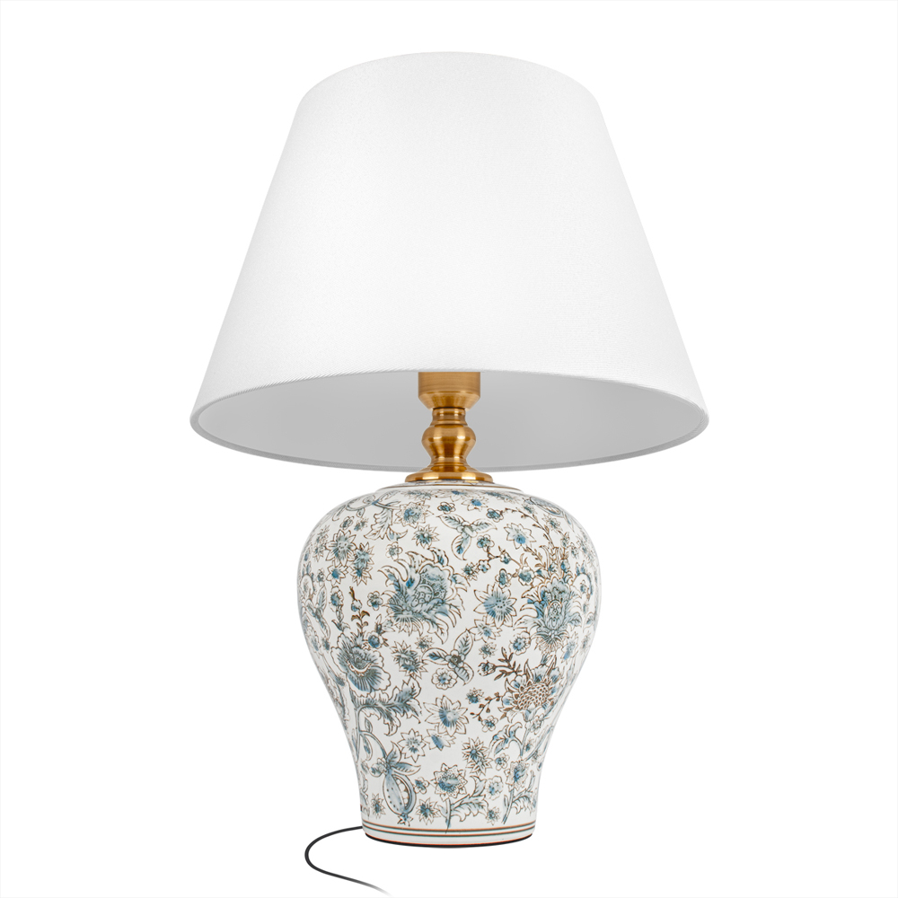 Настольная лампа с цветочной росписью Lamp Flower Painting