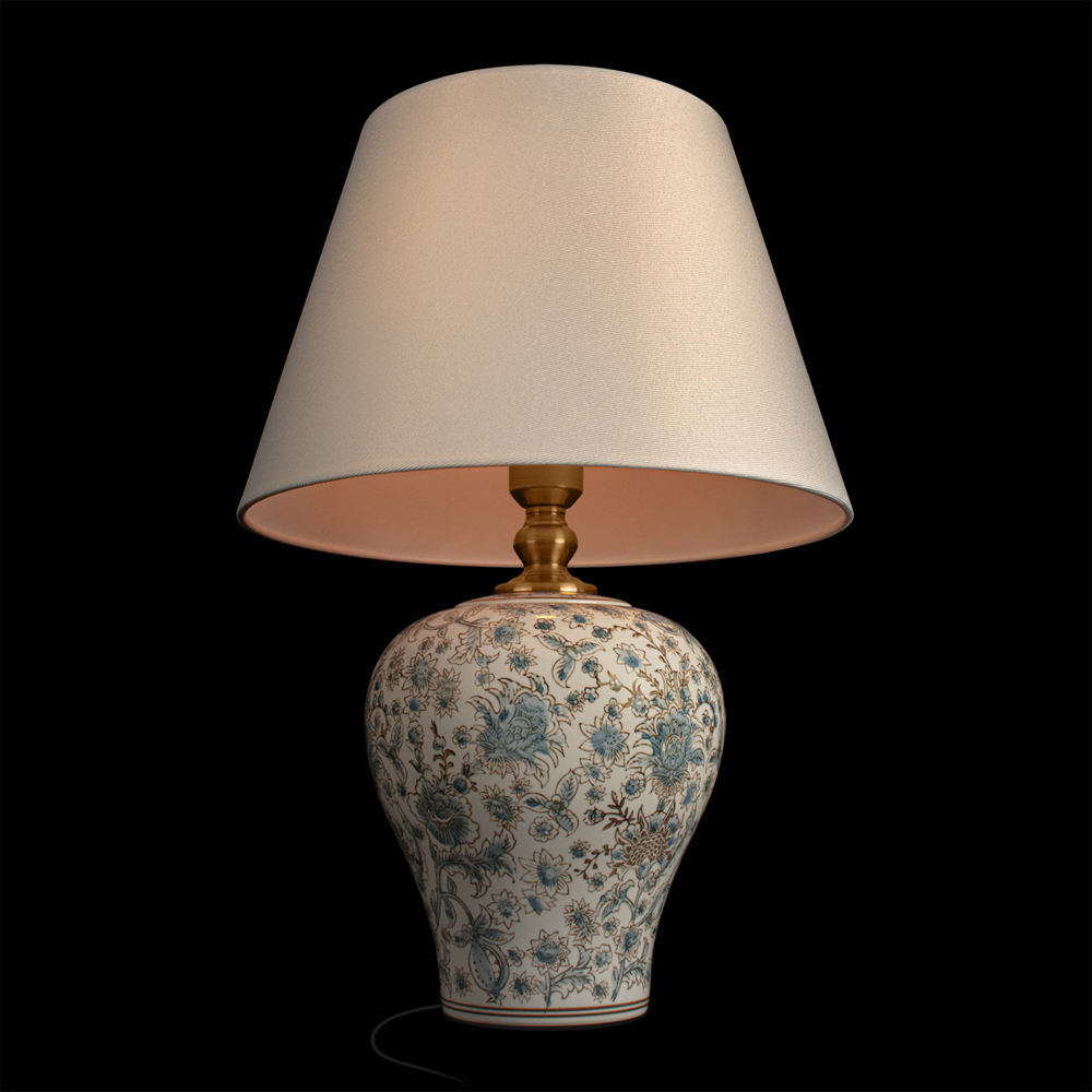 Настольная лампа с цветочной росписью Lamp Flower Painting