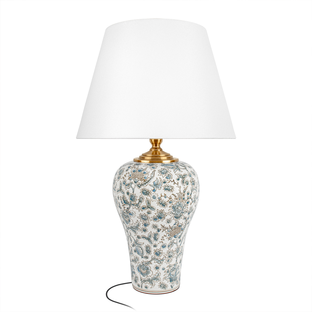 Настольная лампа с цветочной росписью Lamp Flower Painting