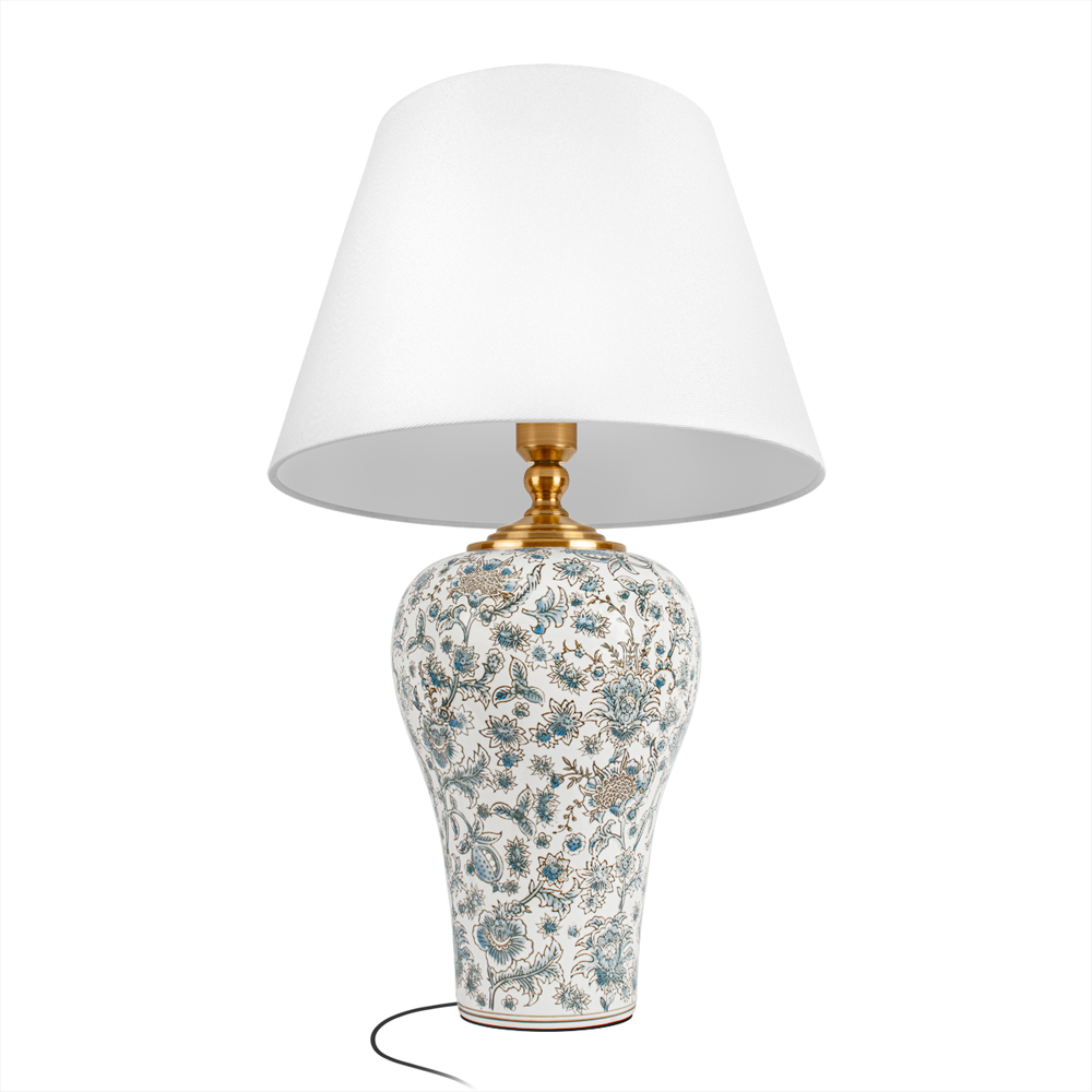 Настольная лампа с цветочной росписью Lamp Flower Painting