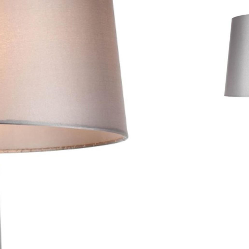 Настольная лампа Серое Стекло Antero Chrome Table Lamp
